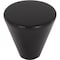 Elements 1" Diameter Matte Black Conical Sedona Cabinet Knob 26MB - alternate 1